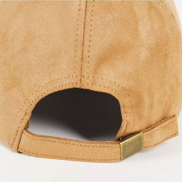 Topshop Suedette sherpa mix Cap in Beige fuzzy brim - Picture 4 of 10